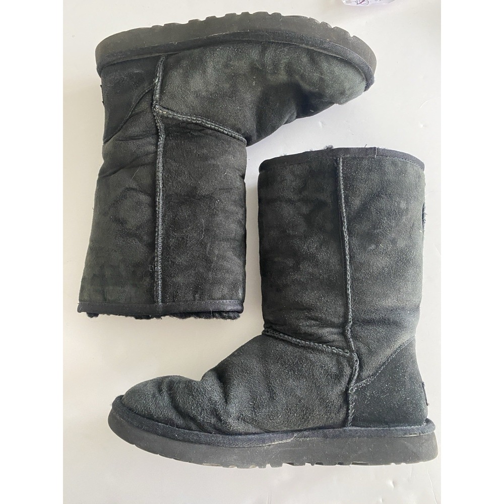 UGG Women's Tularosa Can Attach Knit Collar To Boots‎ Black Sz 7 3178